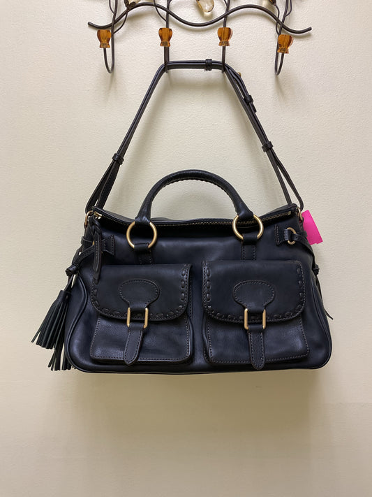 Dooney & Bourke Purse Large black satchel outside pockets NWOT