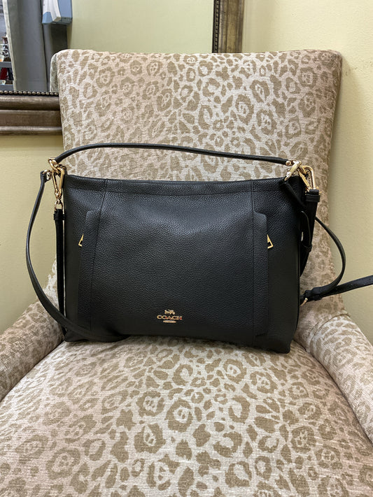 Coach Scout Black Pebble Hobo Purse