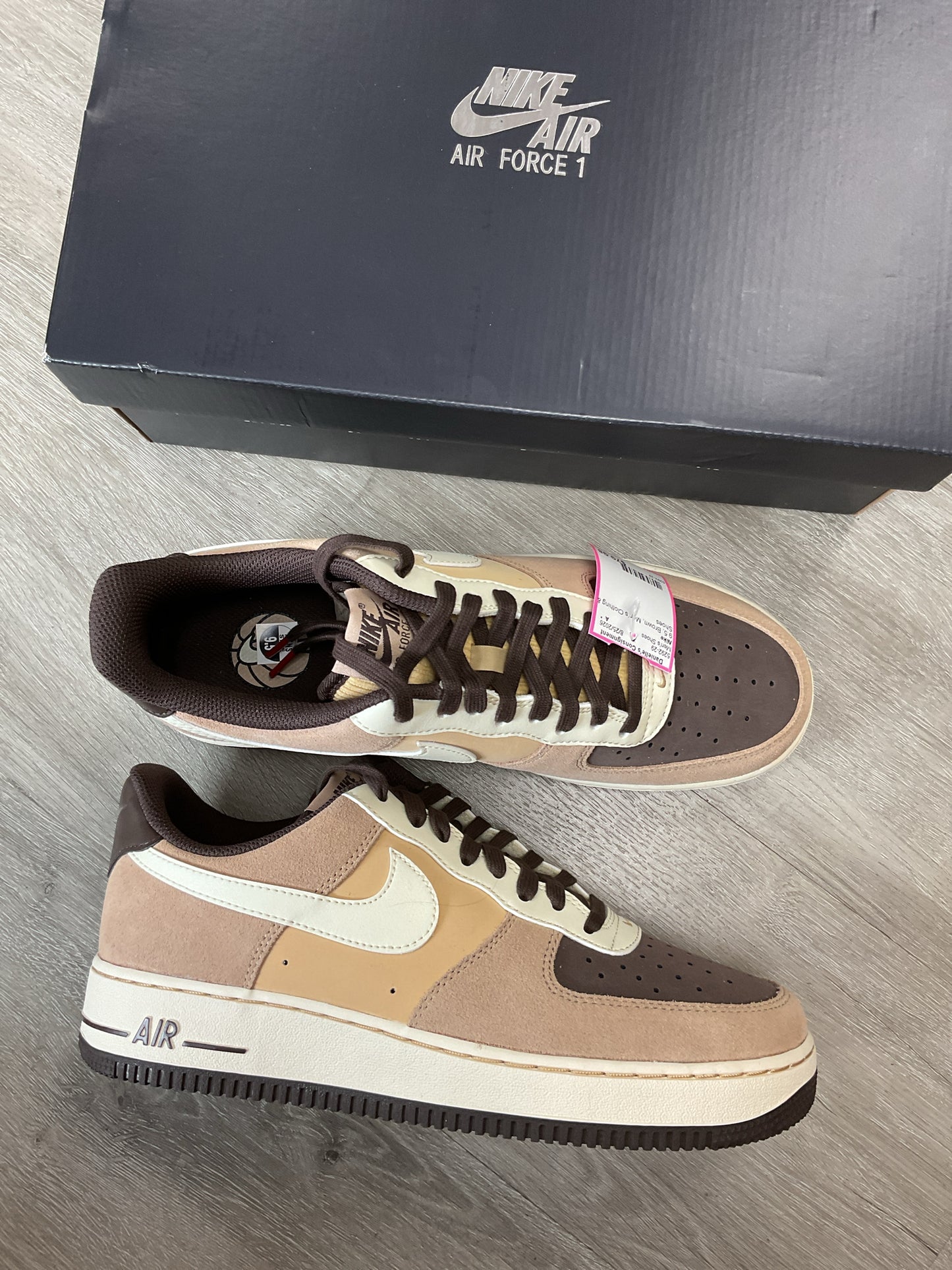 9.5 Nike Brown Men's Shoes Air Force 1 '07 LV8 Baroque Brown
