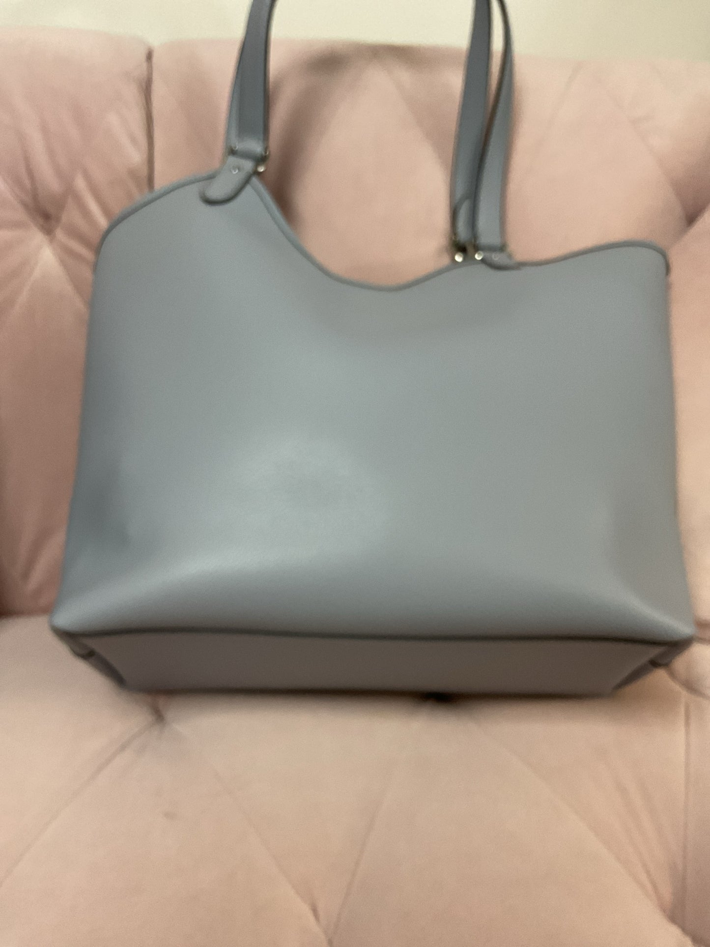 coach Purse C6337 Pebble Leather Day Tote True Blue Removable Zip Pouch Purse