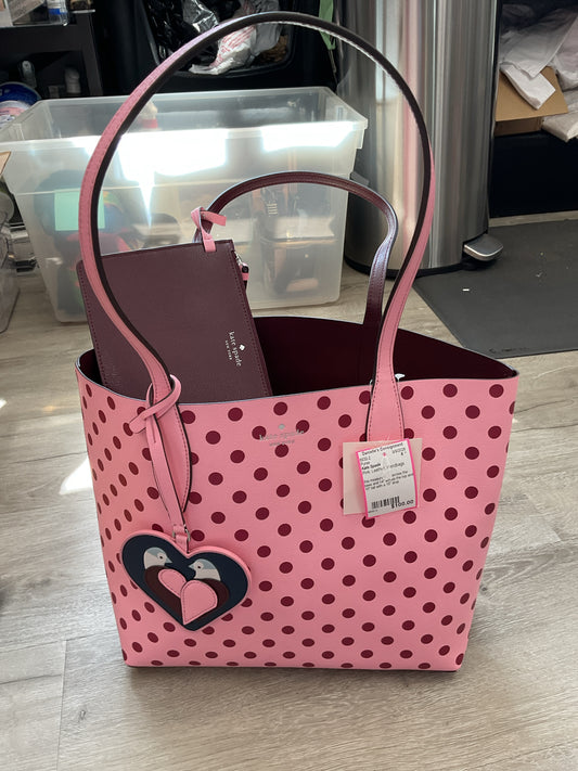 Kate Spade Purse polka dot tote medium purse NWT wtih zip pouch