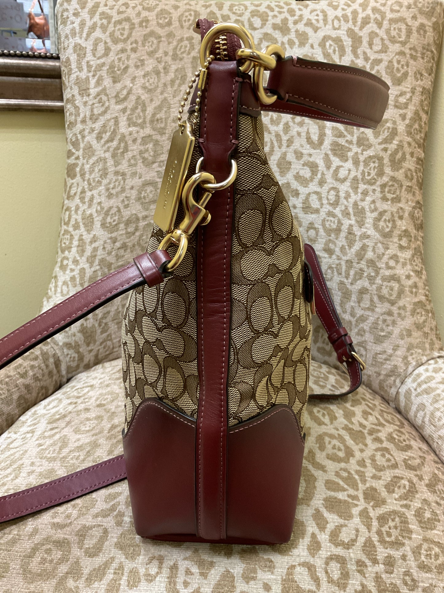 Ivie Jacquard Hobo Bag coach Purse