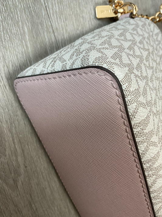 Michael Kors Purse blush pink and vanilla domed travel crossbody
