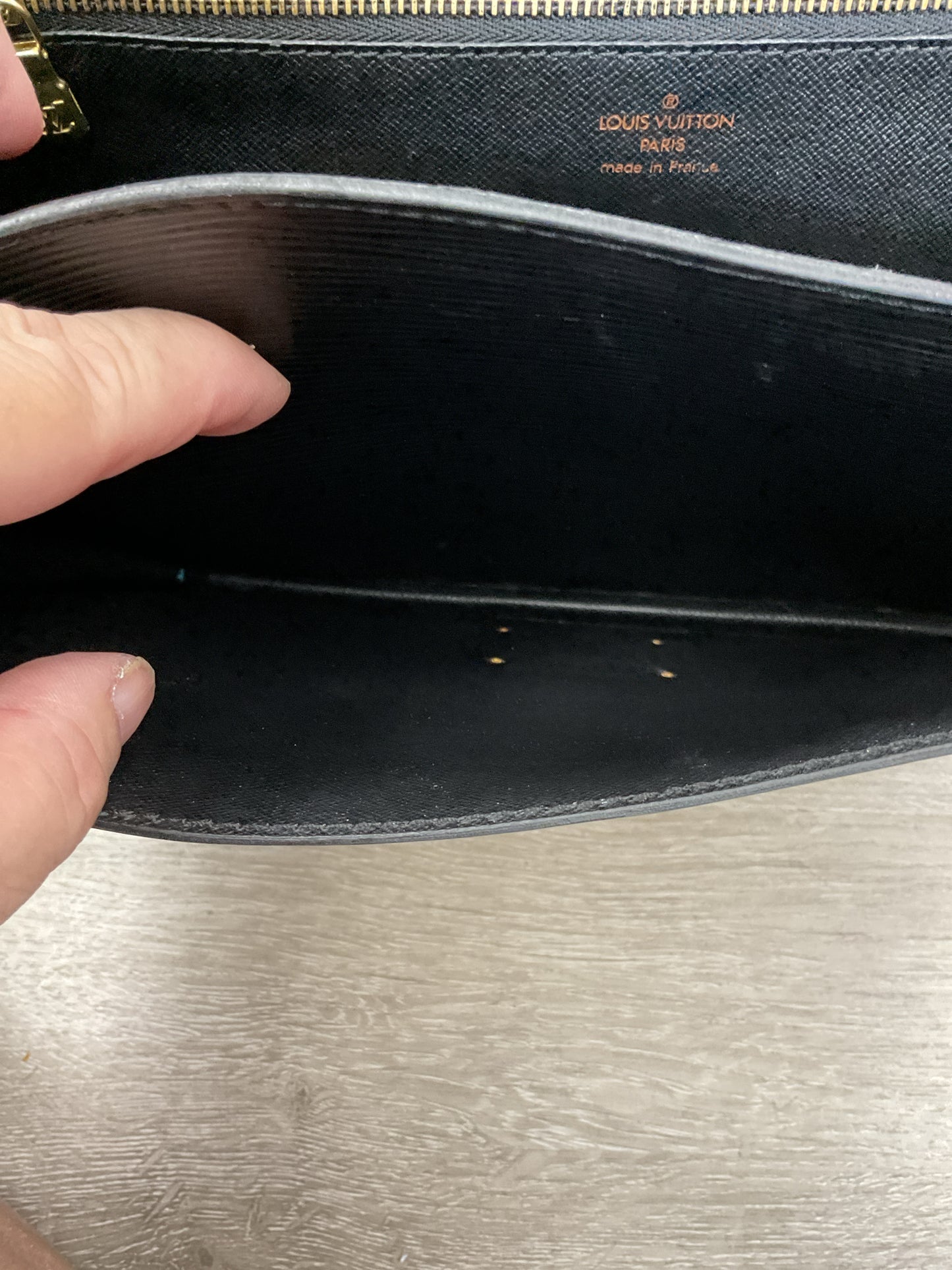 LOUIS VUITTON Purse  Monceau 28 black epi leather 1996