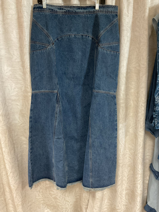 natural life Size 16 Skirt long flare denim NWT from Florida