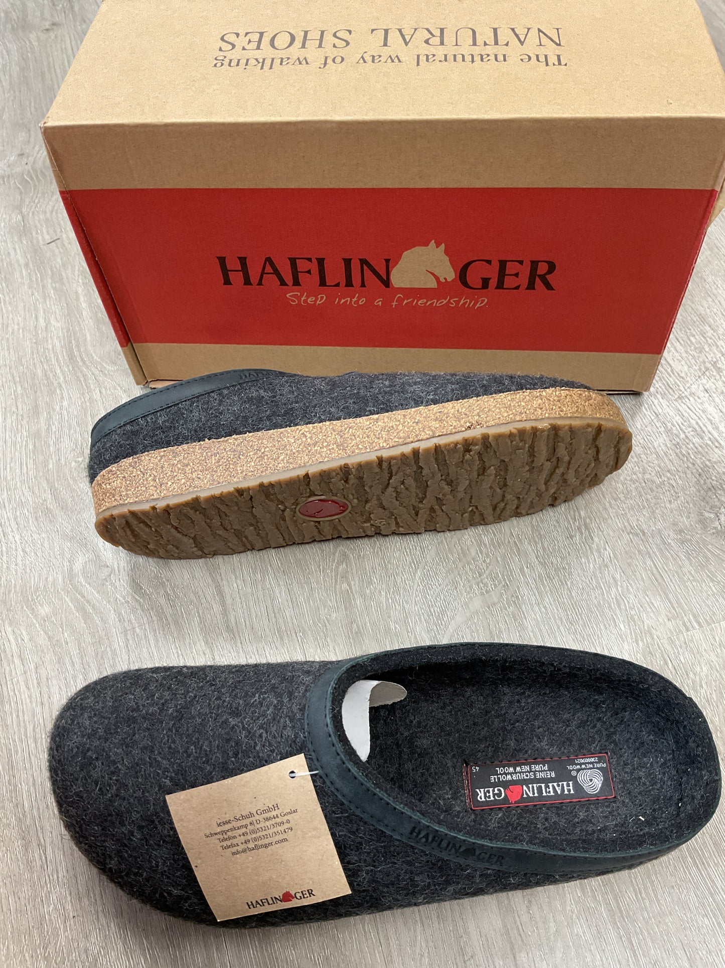 12 Haflinger Gray Clogs NIB EU 45 Men's 12
