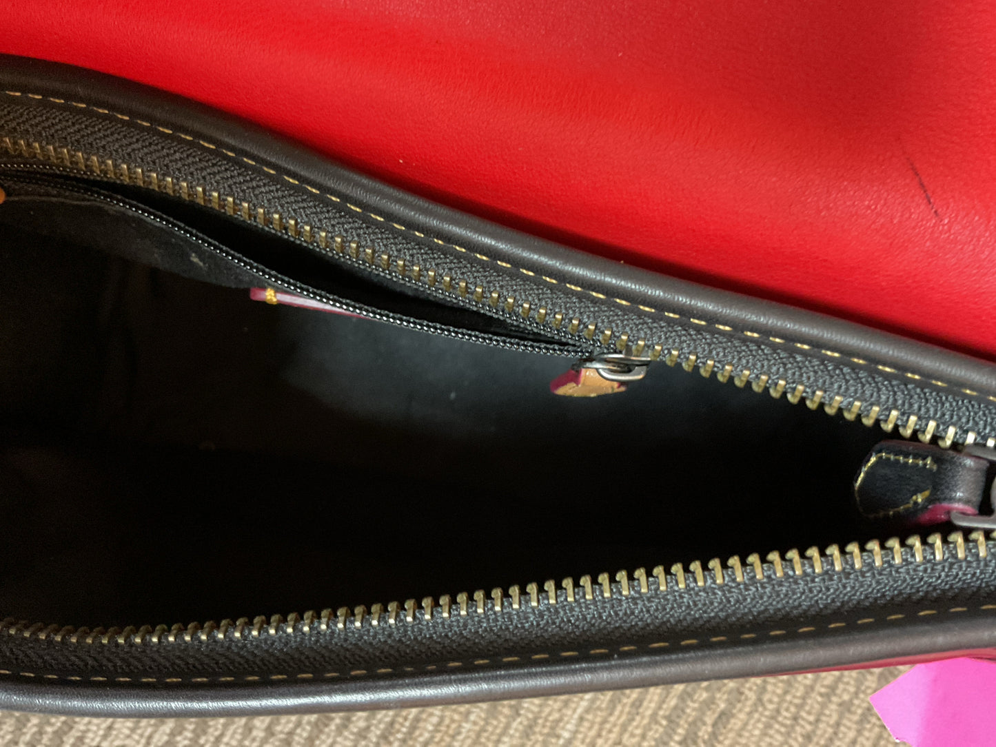 coach Purse Mickey Mouse black leather flap crossbody Disney X RARE