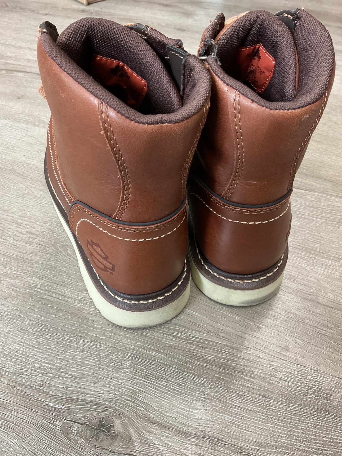 Harley Davidson 8 Brown Boots Juno Lace leather riding boots