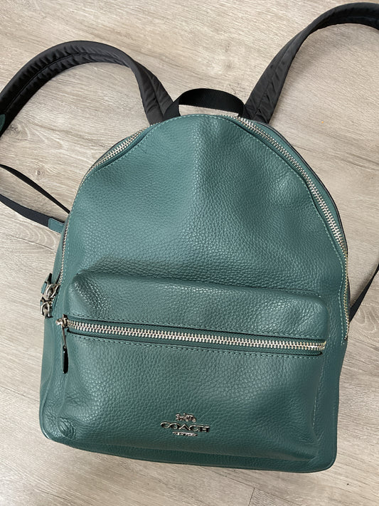 coach Backpack Charlie F30550 Medium Backpack Pebble Leather Silver Hardwar