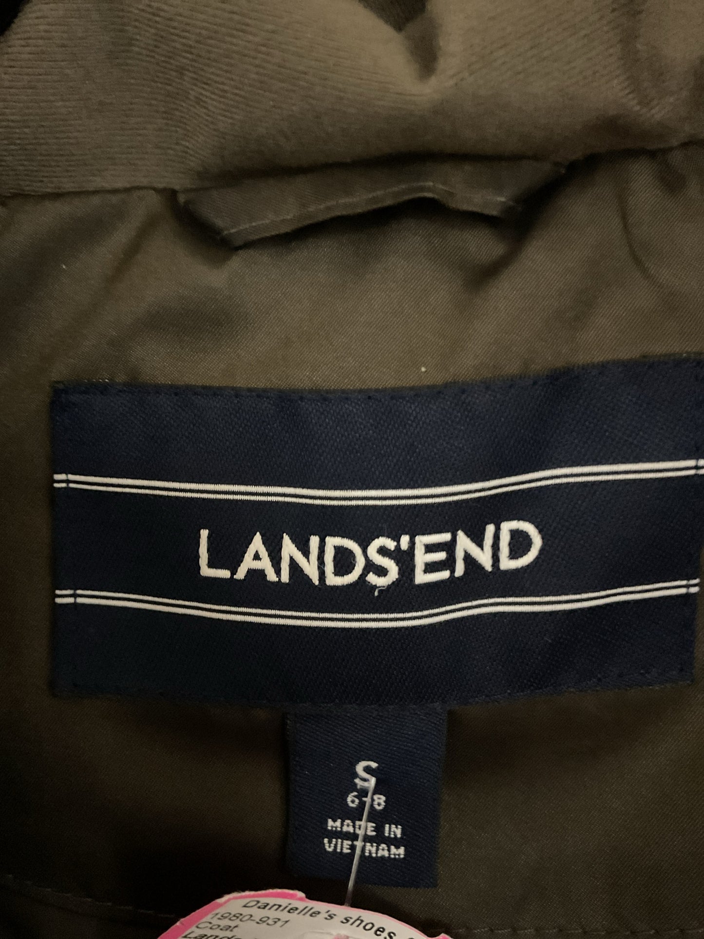 Lands End Size S Brown Coat