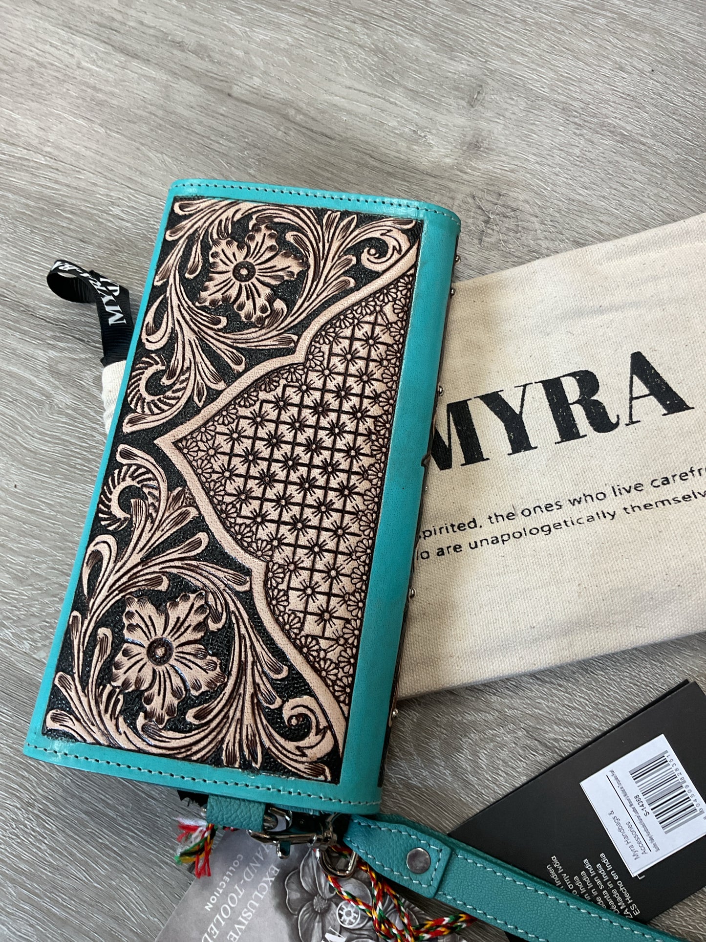 Myra Wallet Sunfire Valley Handtooled Hairon Leather Women’s Wallet HORSE