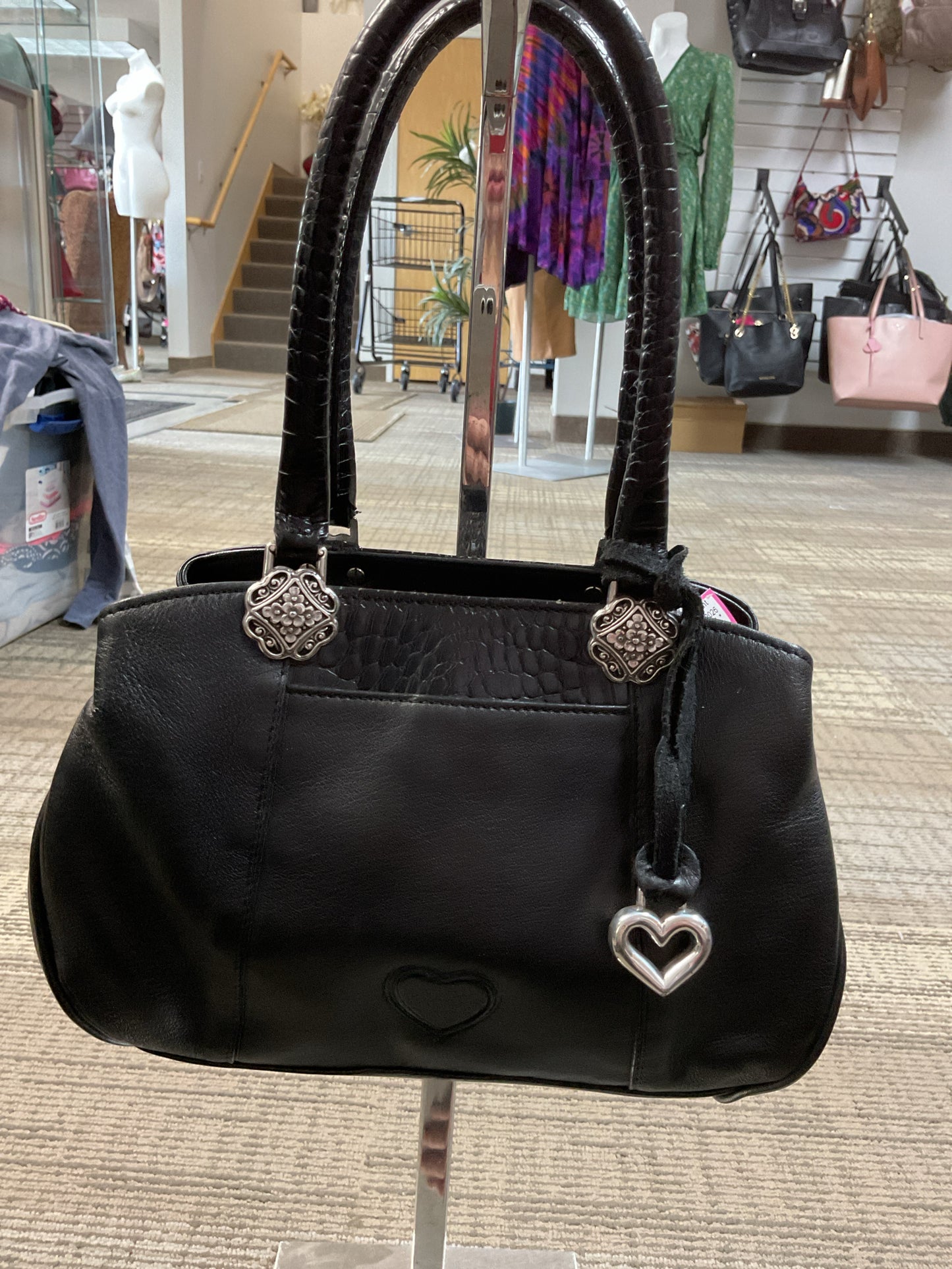 Brighton Purse Mini Leather Satchel ADORABLE Croco accent