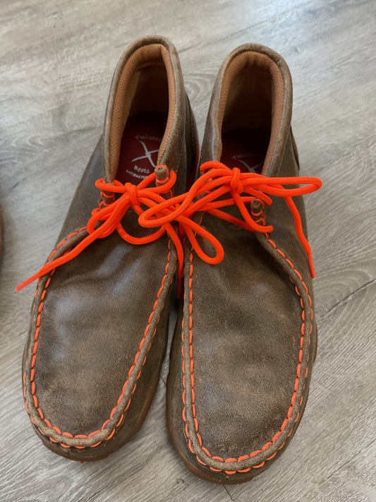 Twisted X 8.5 Brown shoes men's 5.5 but fit a women's 8.5 driving moc