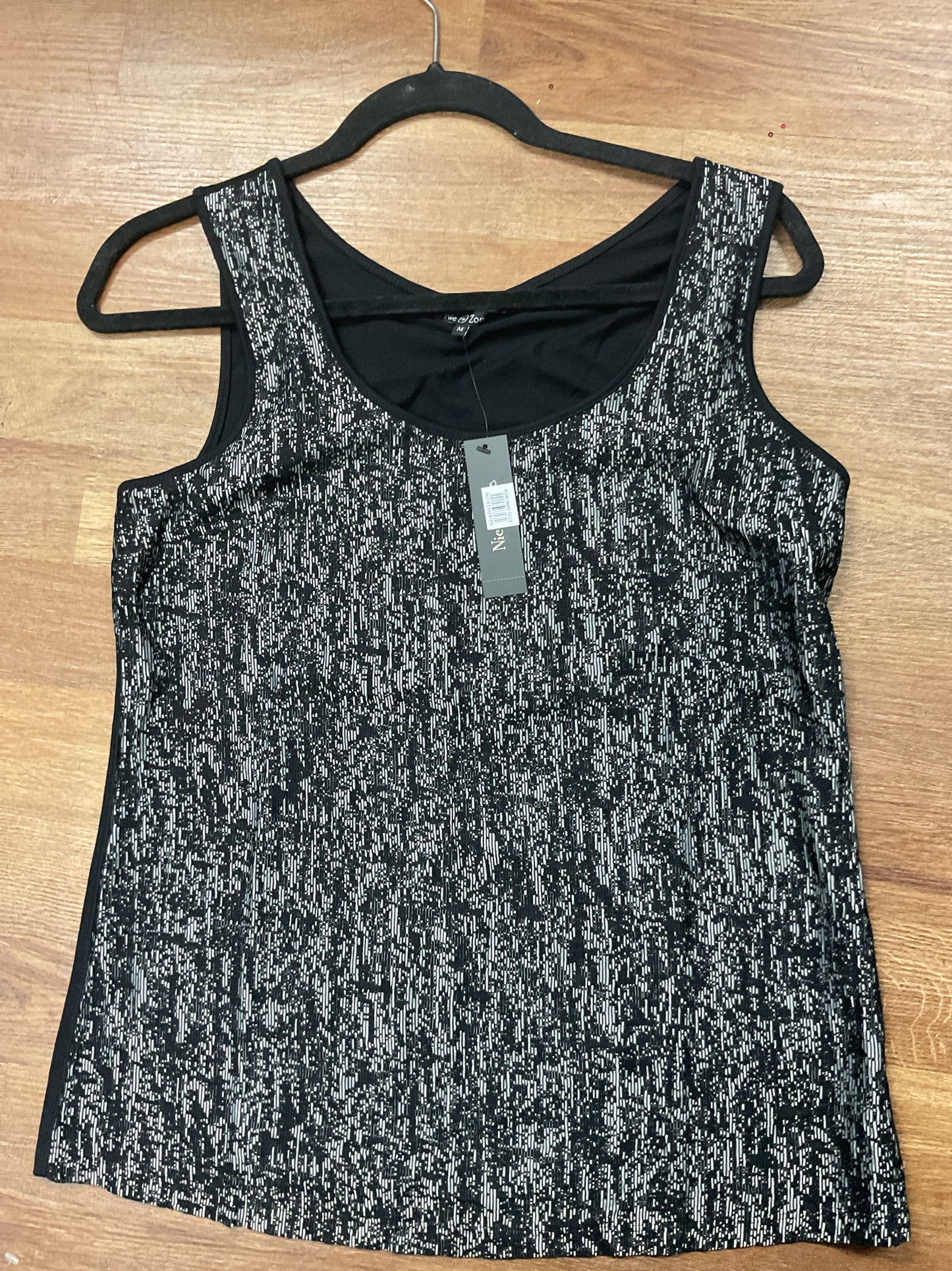 Nic + Zoe Size M Gray Shirt