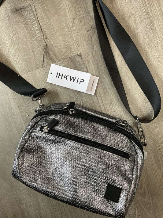 hkwp Purse cosmo silver zip around crossbody organizational bag
