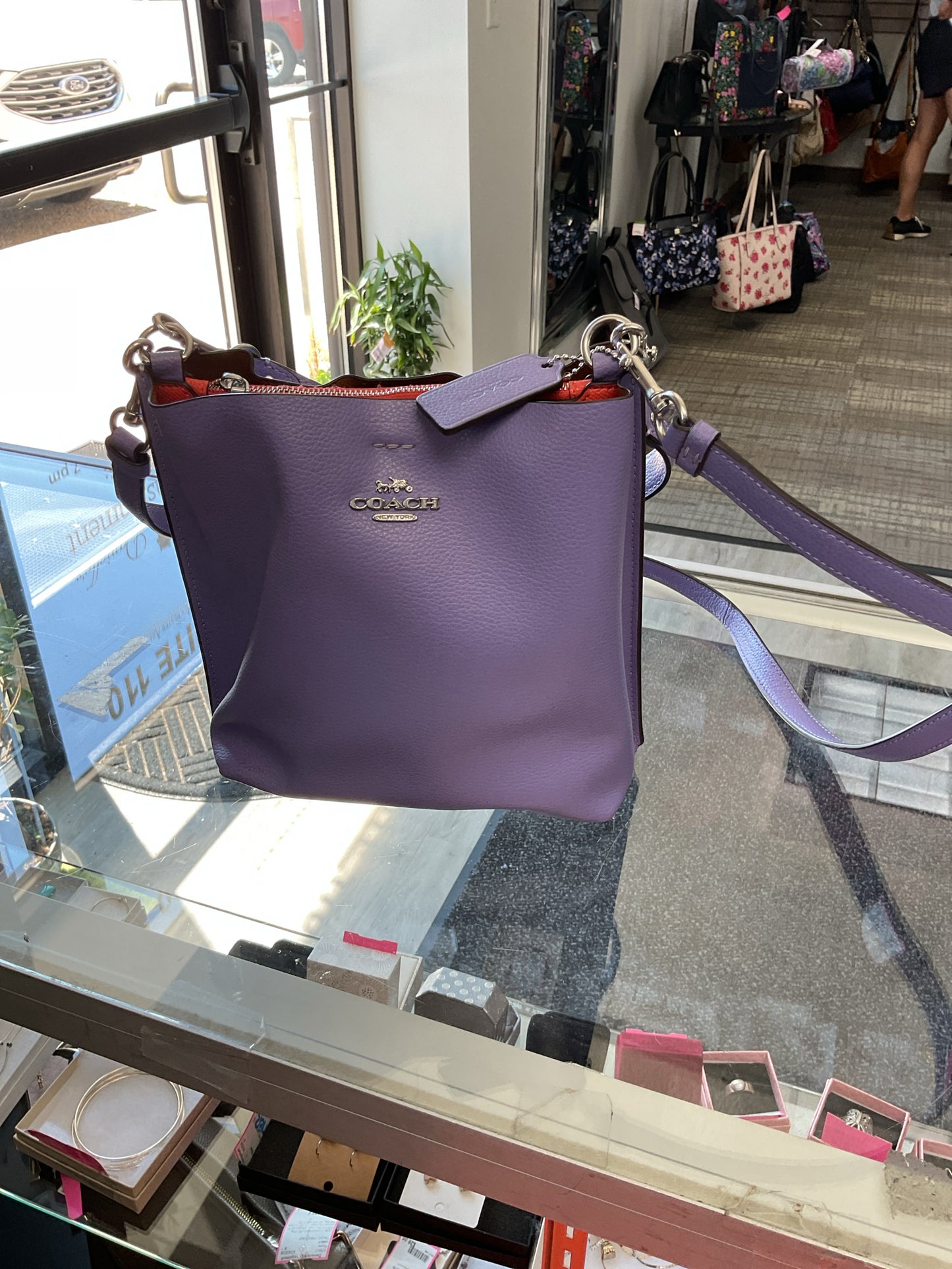 coach Purse Coach Mollie Bucket Bag22 Crossbody LEATHER Lilac