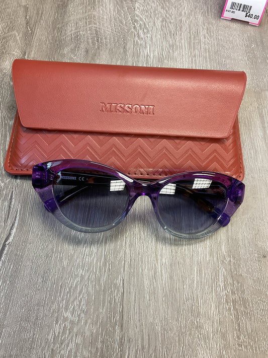 MISSONI Sunglasses violet havana cat eye new with case