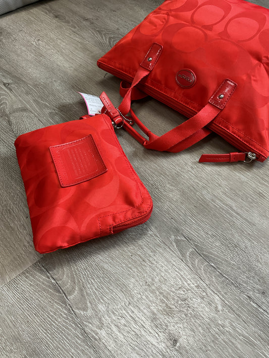 coach Purse small Getaway nylon min purse and zip pouch