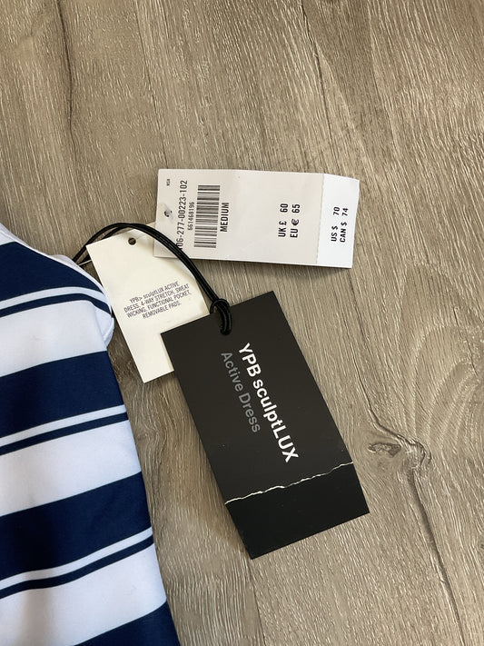YPB Size M White Dress navy & White athletic sculpt Lux NWT FITS SMALL