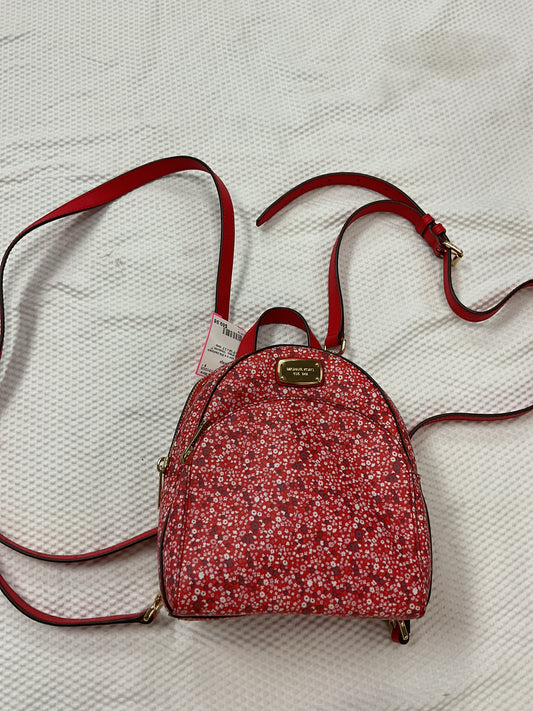 Michael Kors mini Backpack Mini flower red white burg