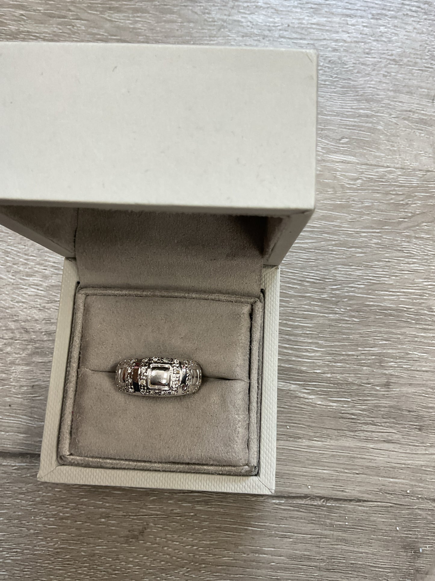Sterling Silver Ring size 9 etched design wide band
