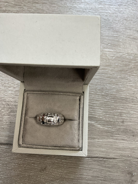 Sterling Silver Ring size 9 etched design wide band