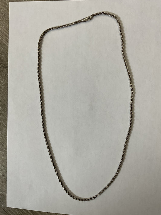 925 Sterling Necklace heavy 17g rope chain 22"