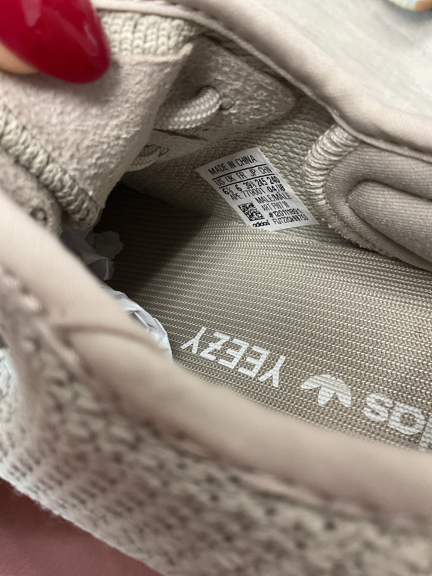 Adidas 8 Gray shoes Yeezy Boost 350 V2 Natural Nwob