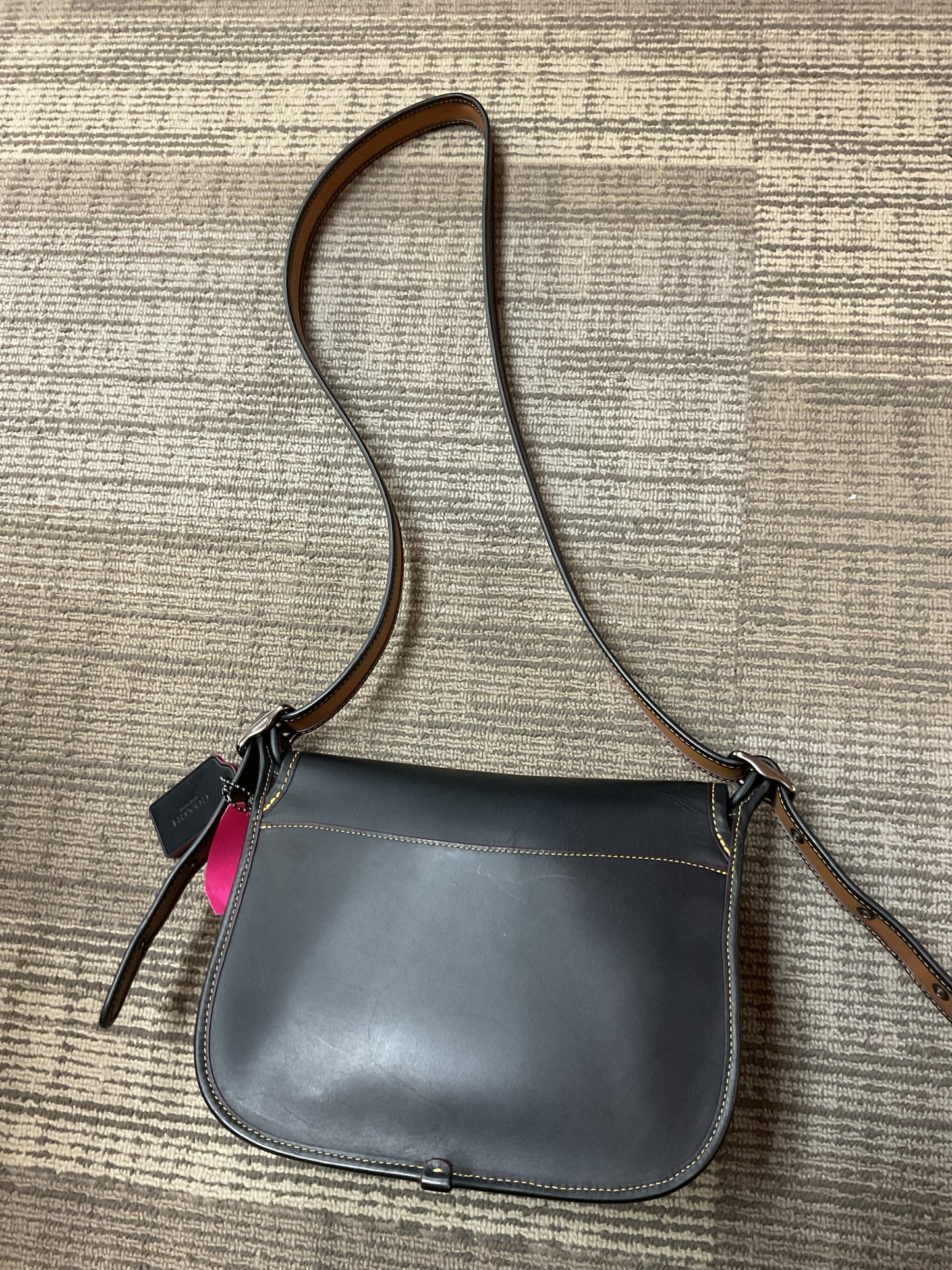 coach Purse Mickey Mouse black leather flap crossbody Disney X RARE