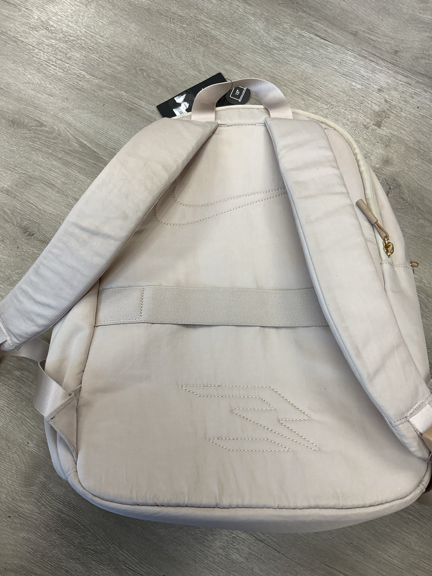 Nike Backpack NWT gold swoosh faint marks on one strap