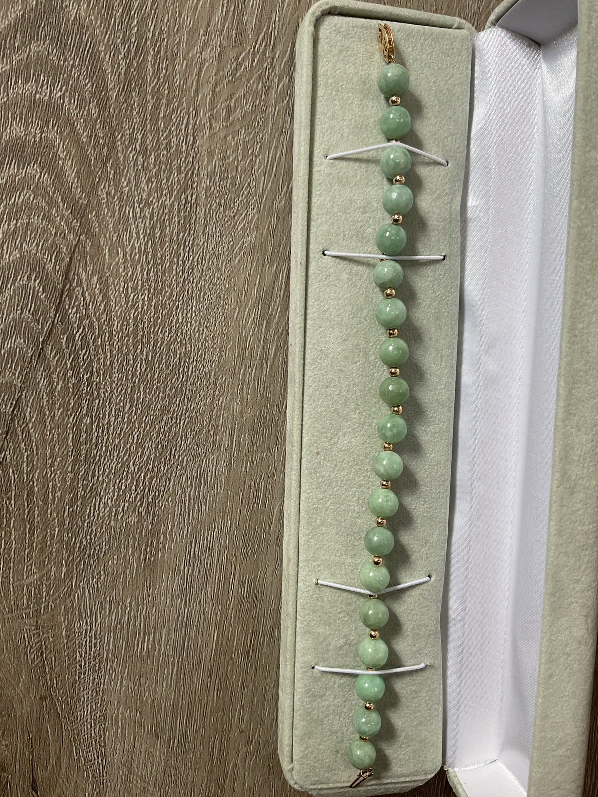 14K Bracelet with jade beads